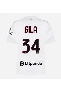 AC Milan Mario Gila #34 Jalkapallovaatteet Naisten Vieraspaita 2026-27 Lyhythihainen